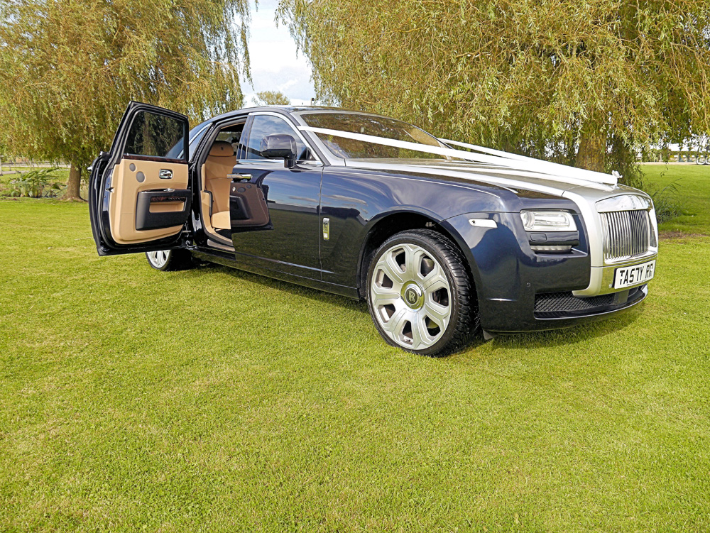 Rolls Royce Ghost with Sash for Wedding