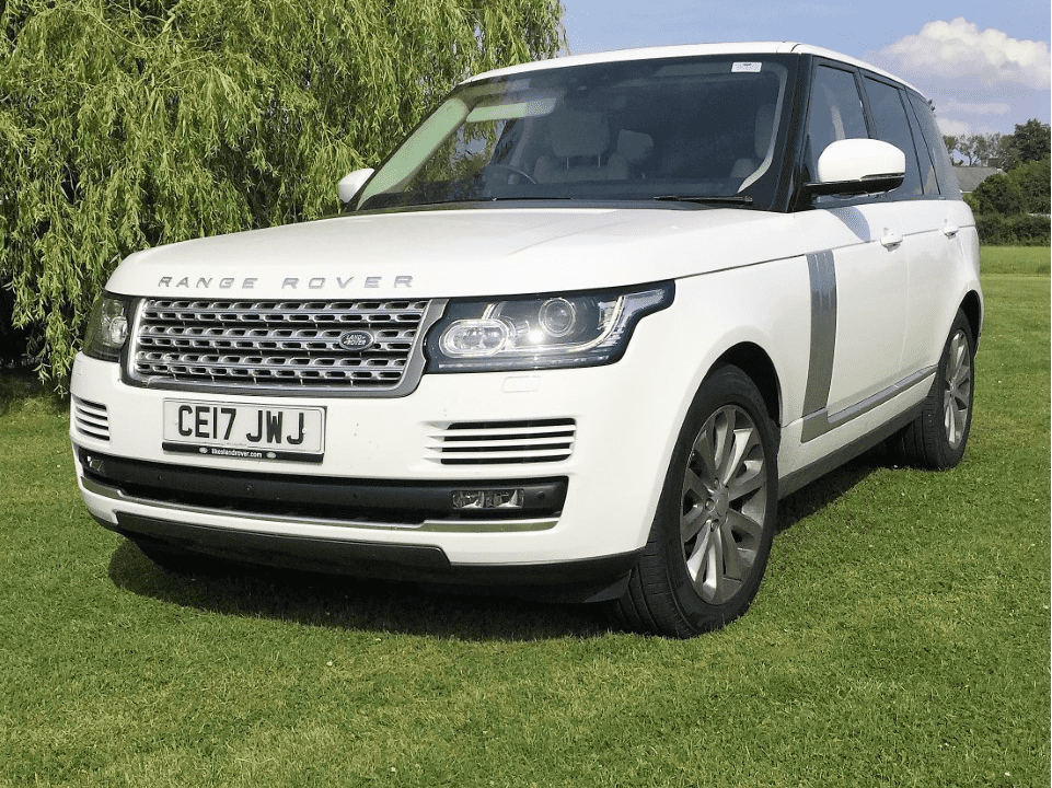 range rover white fully electric