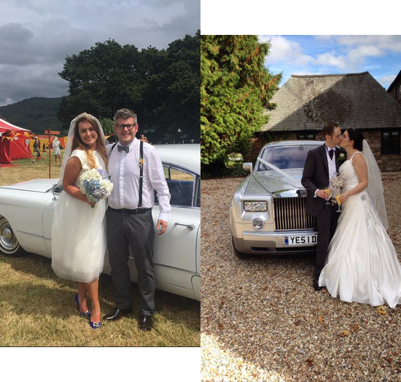 married couples next to rolls royce