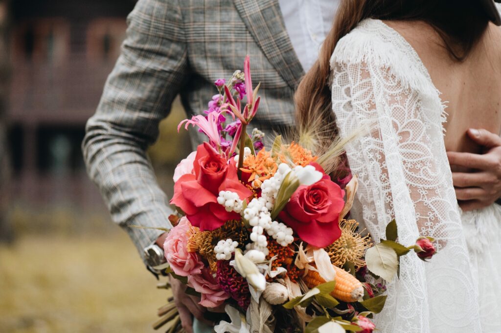 floral boutique on wedding day 