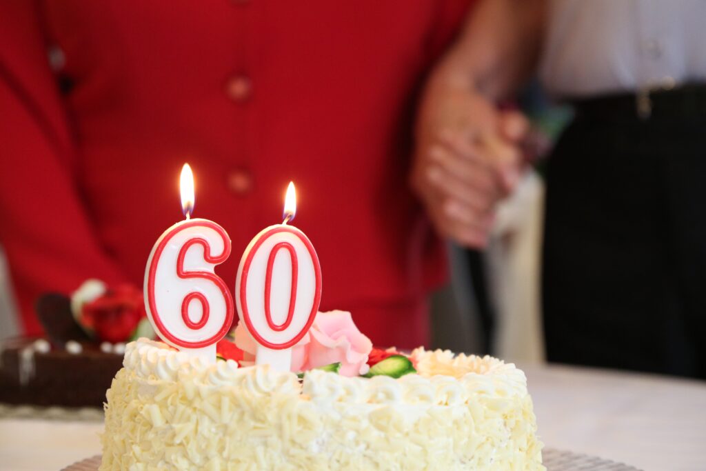 60th wedding anniversary cake 